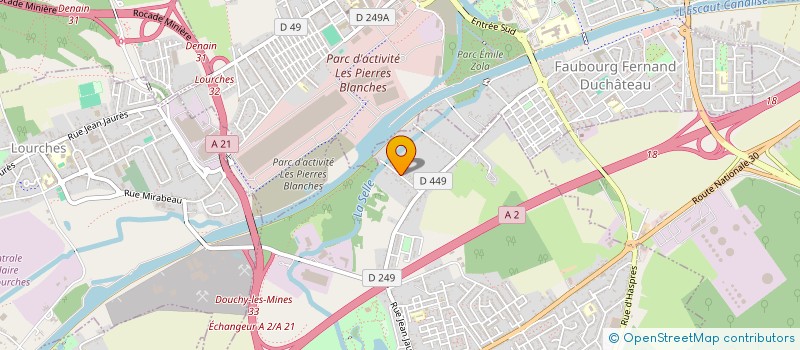 localisation de l'entreprise LOCMAT TRANSPORTS à DOUCHY-LES-MINES