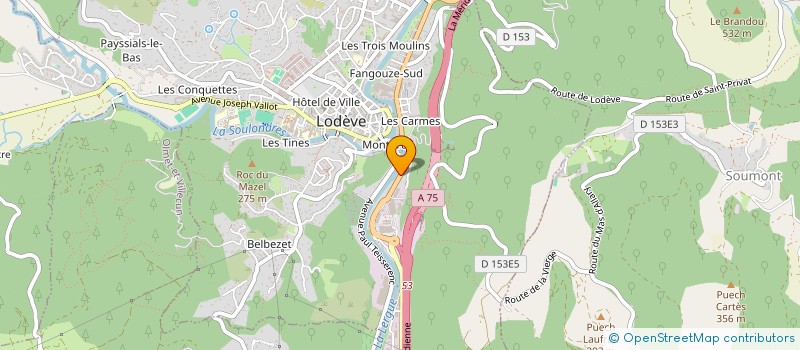 localisation de l'entreprise LOCOMA à LODEVE