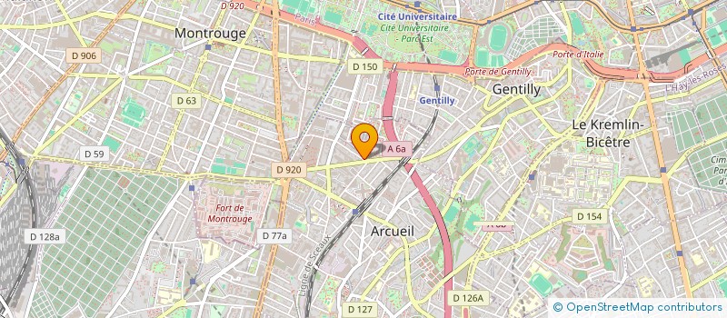 localisation de l'entreprise LOCOMOTIVA  ARCUEIL