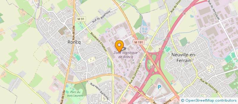 localisation de l'entreprise LOCQUENEUX à RONCQ