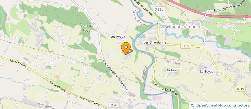 localisation de l'entreprise LOCREA à ROMAGNIEU