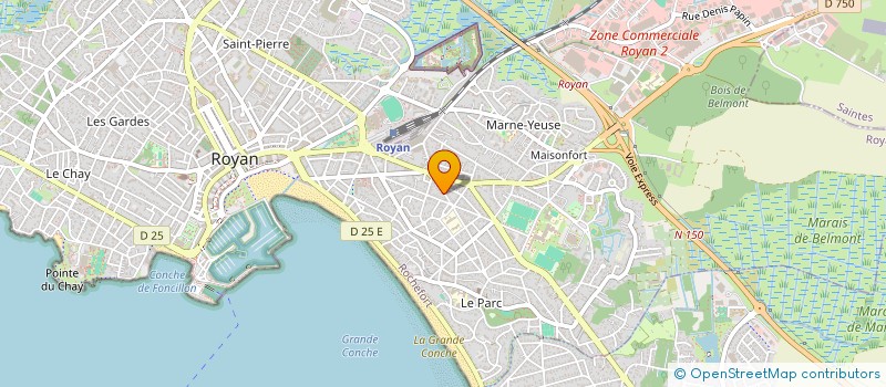 localisation de l'entreprise LOCROYAN  ROYAN