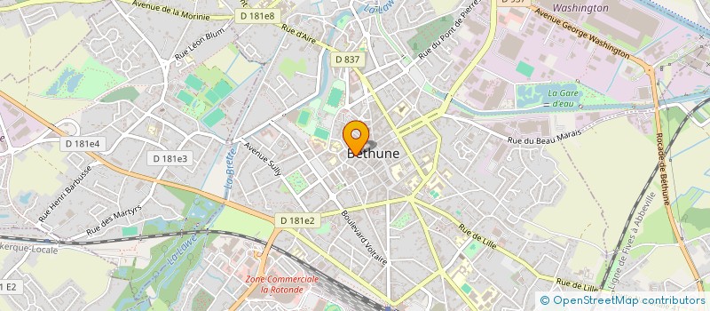localisation de l'entreprise LODECO à BETHUNE