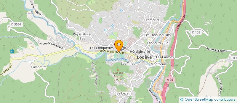 localisation de l'entreprise LODEVE BASKET CLUB à LODEVE