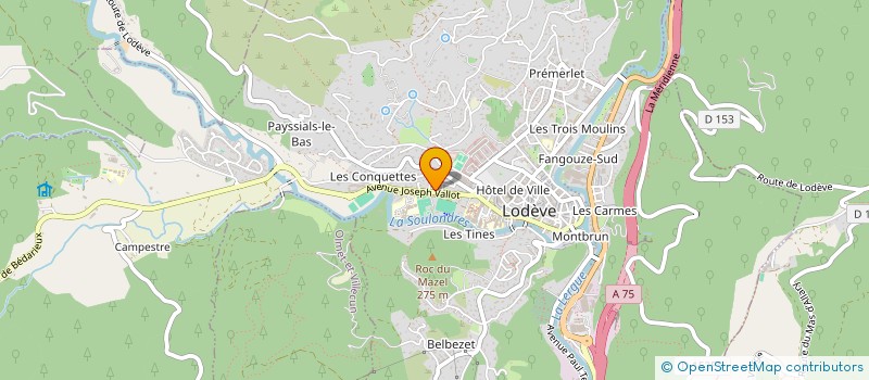 localisation de l'entreprise LODEVE ENSEMBLE CONTRE LE CANCER à LODEVE
