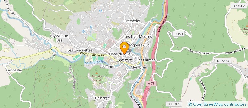 localisation de l'entreprise LODEVOIS ART CLUB à LODEVE