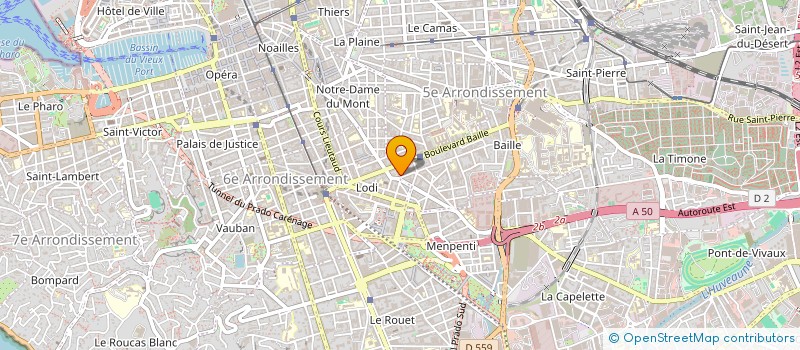 localisation de l'entreprise LODI BAR DES CINQ AVENUES à MARSEILLE