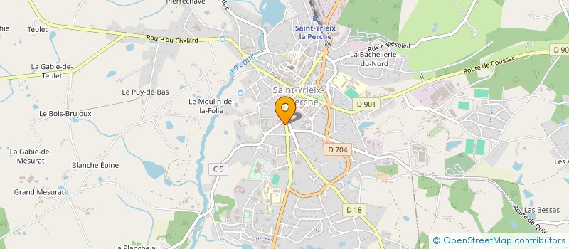 localisation de l'entreprise LOETITIA CHAUVIN NOTAIRES ASSOCIES D'UNE SCP TITULAIRE D'UNE OFFICE NOTARIAL  SAINT-YRIEIX-LA-PERCHE