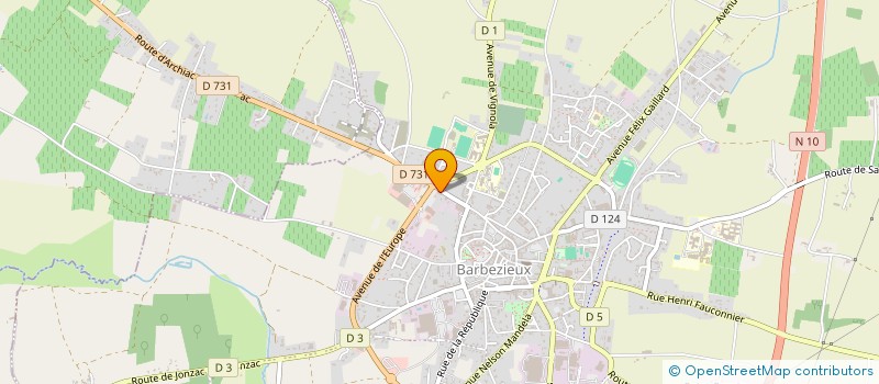 localisation de l'entreprise LOEV BIO à BARBEZIEUX-SAINT-HILAIRE
