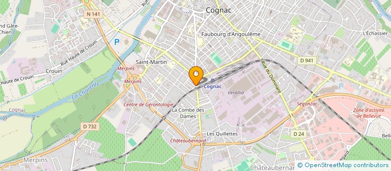 localisation de l'entreprise LOFTER à COGNAC