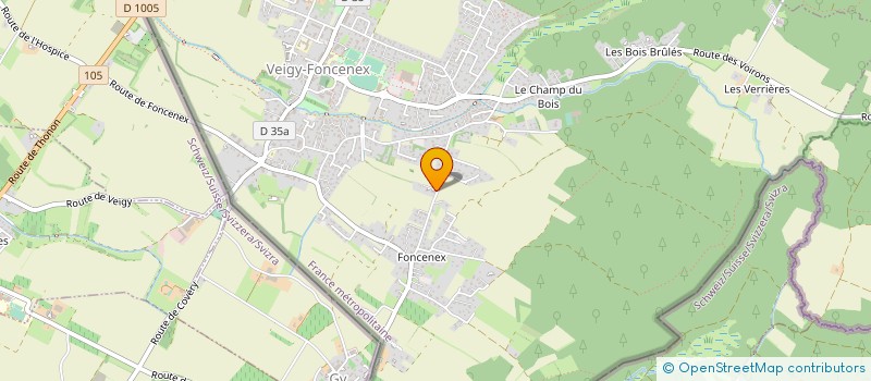 localisation de l'entreprise LOGA à VEIGY-FONCENEX
