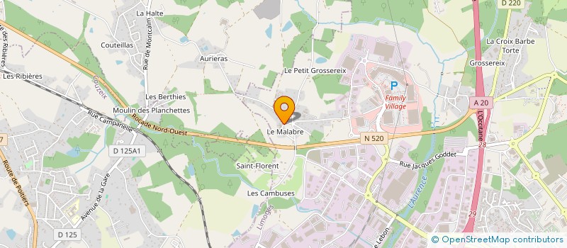 localisation de l'entreprise LOGE'ECO à LIMOGES