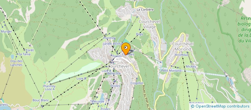 localisation de l'entreprise LOGE STAFF SKI SERVICE à COURCHEVEL