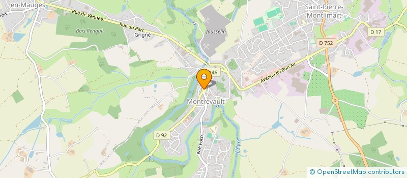 localisation de l'entreprise LOGEAIS IMMO à MONTREVAULT-SUR-EVRE