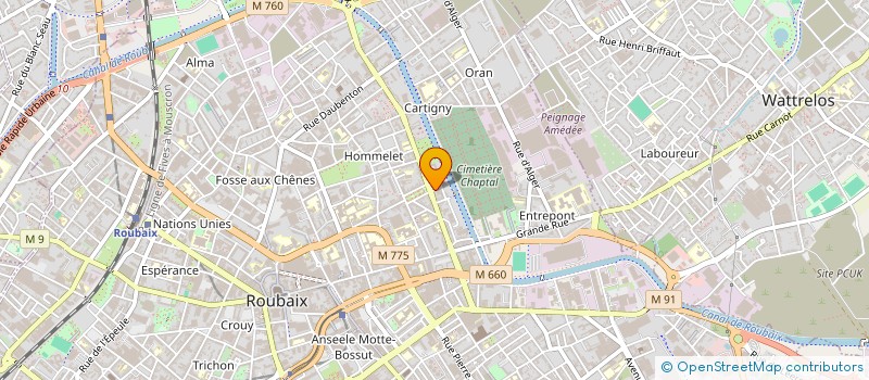 localisation de l'entreprise LOGECO  ROUBAIX