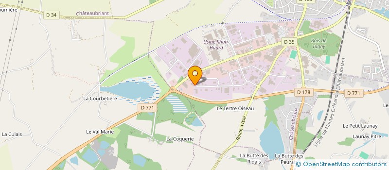 localisation de l'entreprise LOGELEC à CHATEAUBRIANT