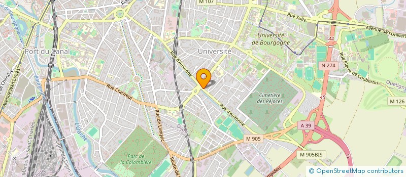 localisation de l'entreprise LOGEMENT UNIVERSITAIRE à DIJON