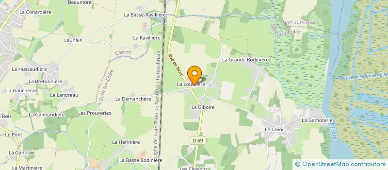 localisation de l'entreprise LOGHOS à SUCE-SUR-ERDRE
