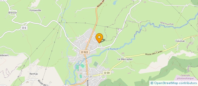localisation de l'entreprise LOGHOSP à JUSSAC