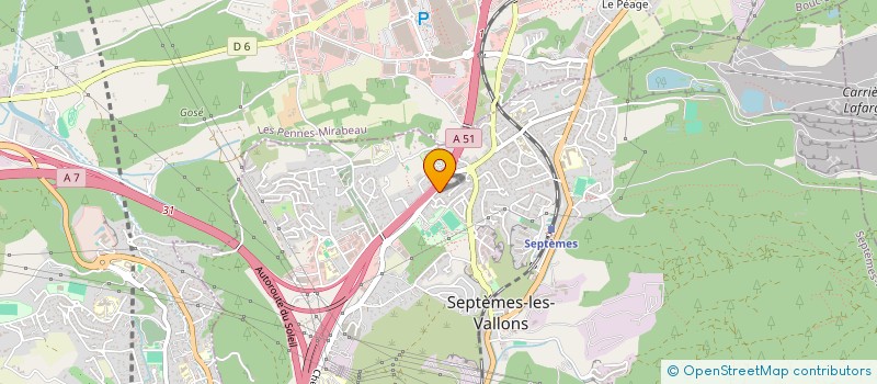 localisation de l'entreprise LOGI TRANS à SEPTEMES LES VALLONS