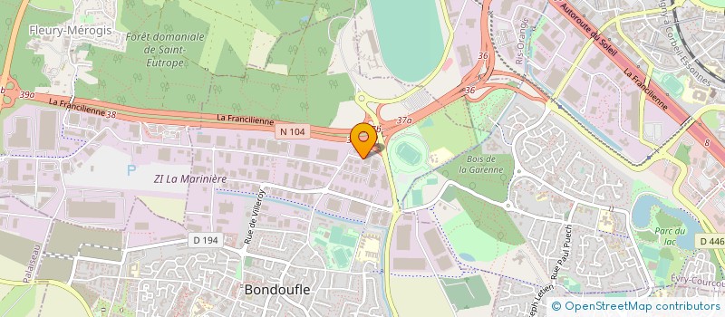 localisation de l'entreprise LOGICLIM à BONDOUFLE