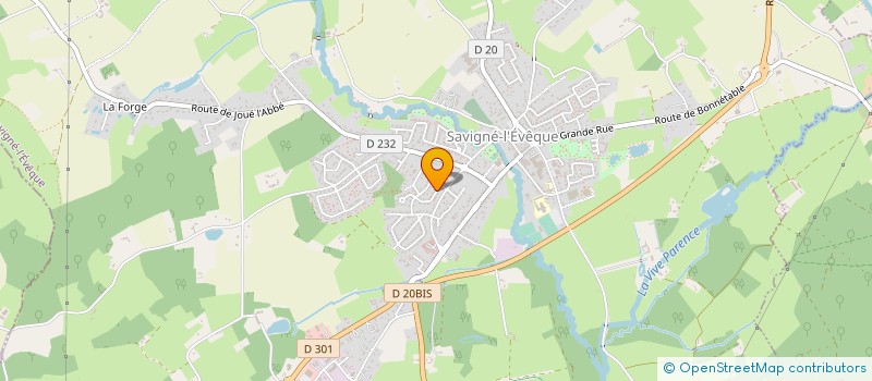 localisation de l'entreprise LOGIFLORE  SAVIGNE-L'EVEQUE
