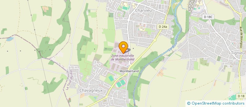 localisation de l'entreprise LOGIPLAST à CHARVIEU-CHAVAGNEUX