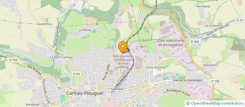 localisation de l'entreprise LOGIPROTEC à CARHAIX-PLOUGUER