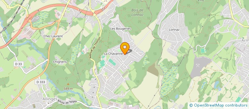 localisation de l'entreprise LOGIRACE  ALLINGES