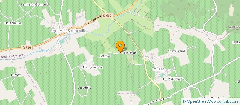 localisation de l'entreprise LOGIS DU MAY à LIGNIERES-AMBLEVILLE