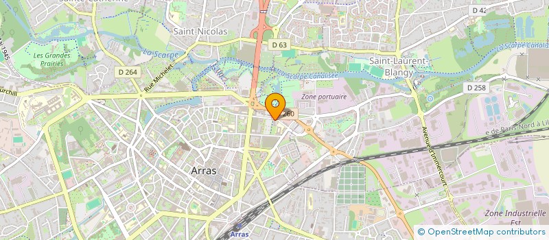 localisation de l'entreprise LOGISTA à ARRAS