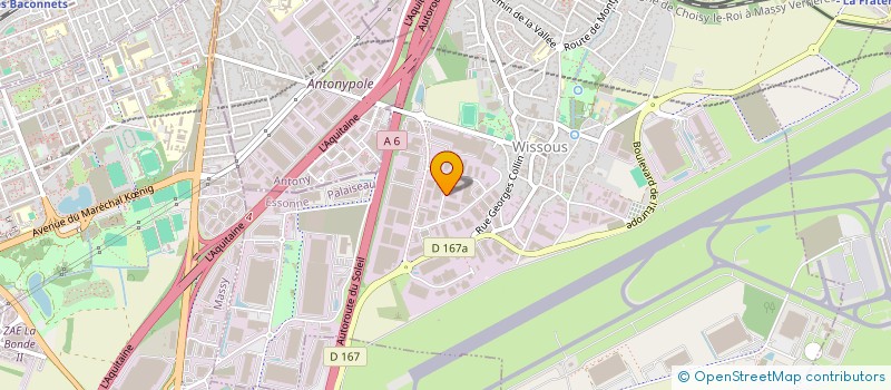 localisation de l'entreprise LOGISTICOM à WISSOUS
