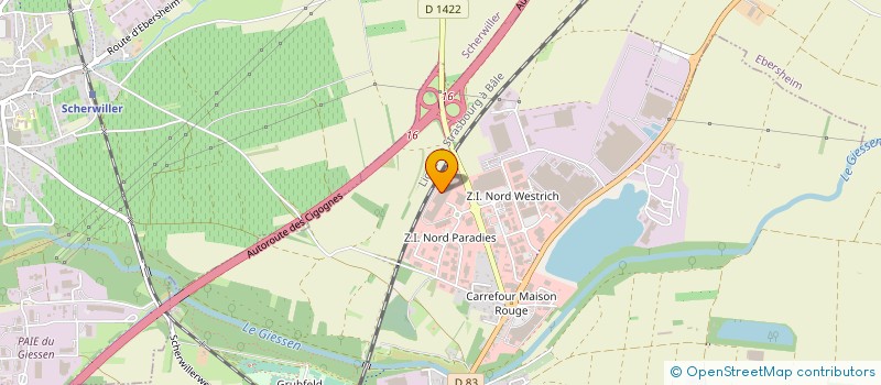 localisation de l'entreprise LOGISTIQUE JUNG WITTELSHEIM à SELESTAT
