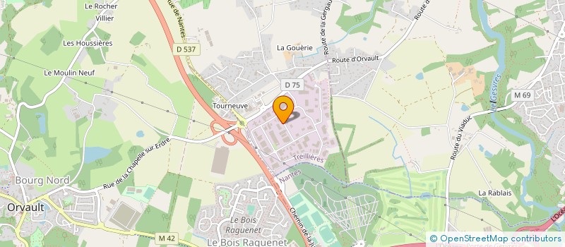 localisation de l'entreprise LOGISTIQUE SF à TREILLIERES