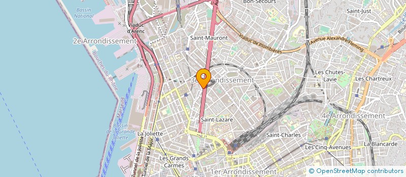 localisation de l'entreprise LOGISTIQUE TRANSPORT SUD à MARSEILLE