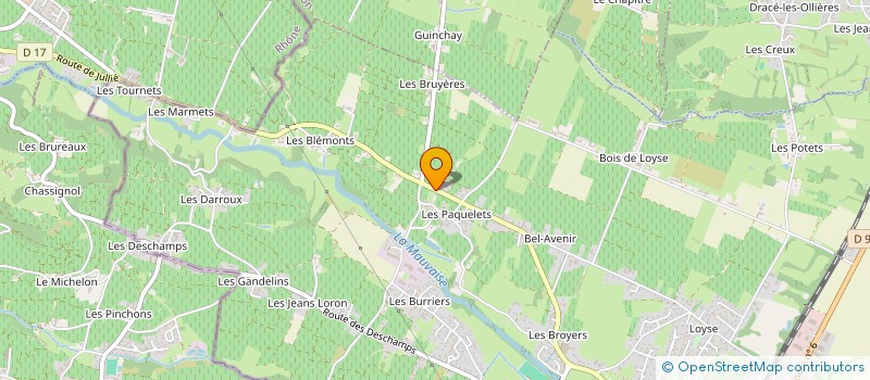 localisation de l'entreprise LOGISTIQUE VIN SERVICES - LOVIS à LA CHAPELLE-DE-GUINCHAY