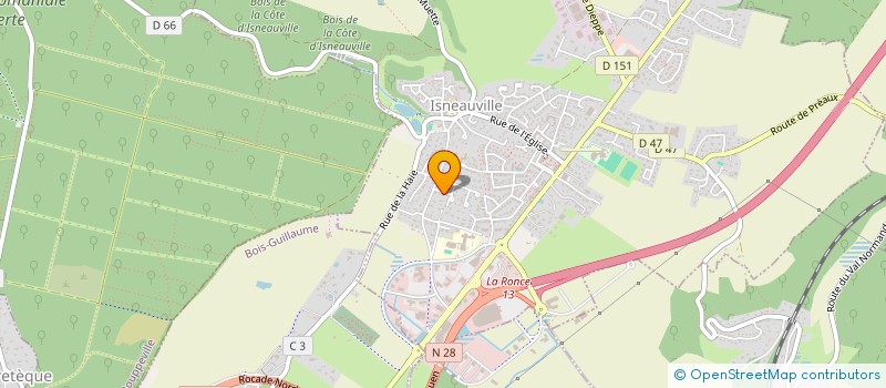 localisation de l'entreprise LOGOLIEN à ISNEAUVILLE