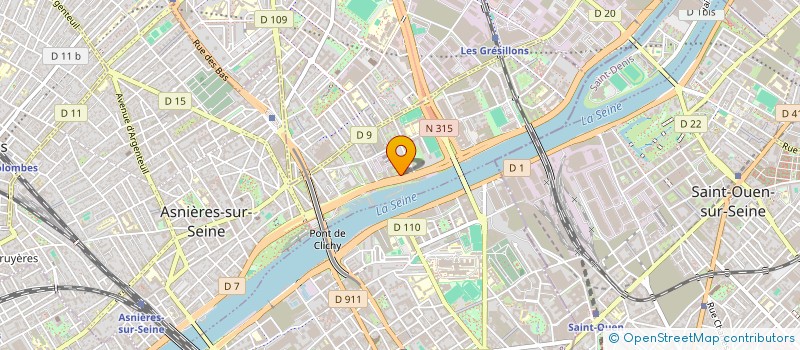 localisation de l'entreprise LOGSOC 1  ASNIERES-SUR-SEINE