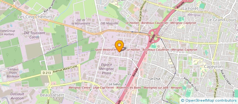 localisation de l'entreprise LOGYLINE à MERIGNAC