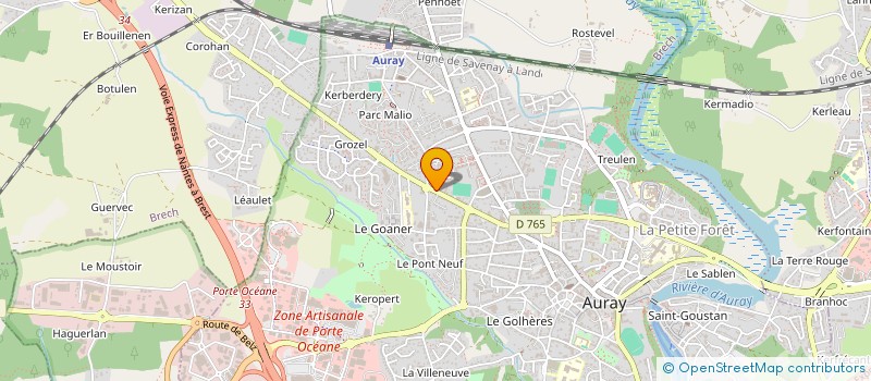 localisation de l'entreprise LOHEZIC à AURAY