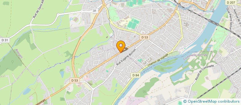 localisation de l'entreprise LOIRE ALIMENTATION à ROANNE