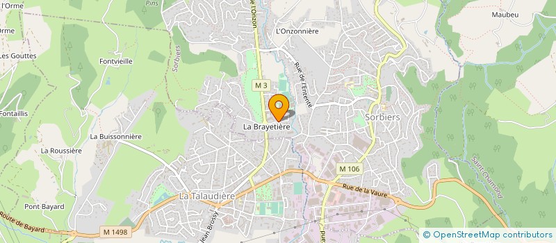 localisation de l'entreprise LOIRE ALUMINIUM SA à SORBIERS