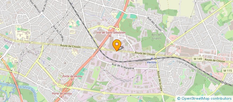 localisation de l'entreprise LOIRE ATLANTIQUE PEINTURE  VERTOU