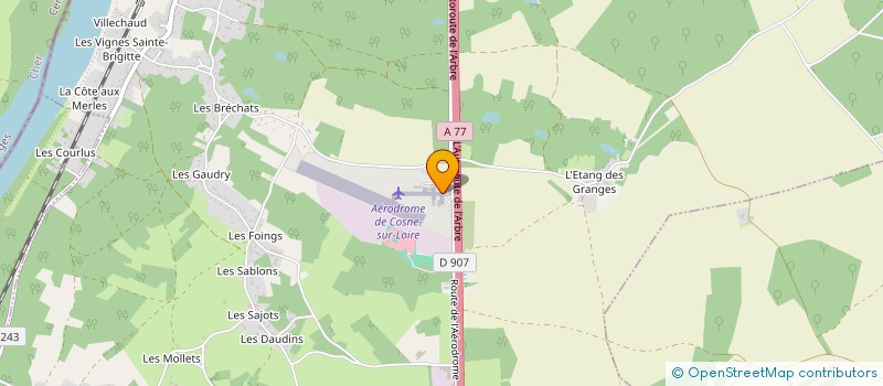 localisation de l'entreprise LOIRE AVIATION à COSNE COURS SUR LOIRE
