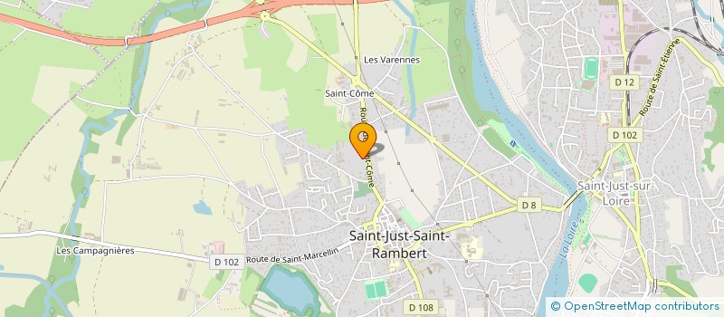 localisation de l'entreprise LOIRE CHEMINEES SERVICES  SAINT-JUST-SAINT-RAMBERT