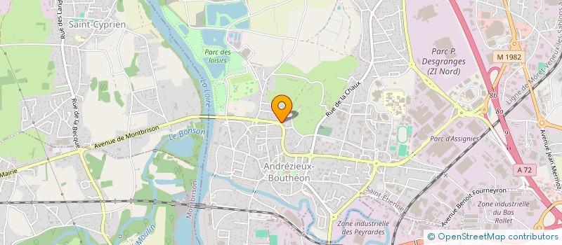 localisation de l'entreprise LOIRE COPY  ANDREZIEUX-BOUTHEON