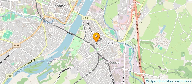 localisation de l'entreprise LOIRE LUMIERE CONFORT (PAR ABREVIATION LLC)  LE COTEAU