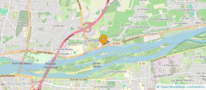 localisation de l'entreprise LOIRE RAQUETTES  ROCHECORBON