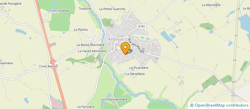 localisation de l'entreprise LOIRE TOITURE BARDAGE - L.T.B à MONTREVAULT-SUR-EVRE