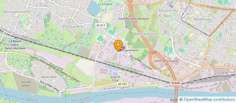 localisation de l'entreprise LOIRE TRAVAUX PUBLICS à ST-HERBLAIN